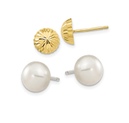 Ball & Button Earrings